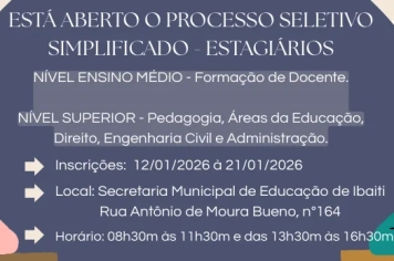PROCESSO SELETIVO SIMPLIFICADO - ESTAGIÁRIOS