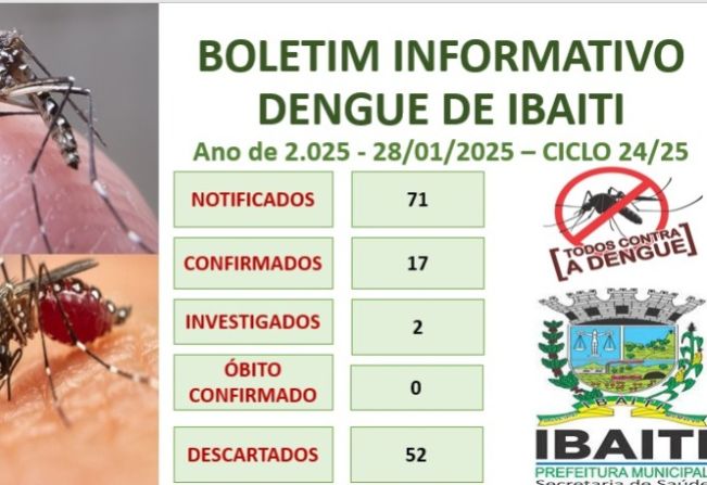 Boletim Informativo da Dengue Mês de Janeiro de 2.025